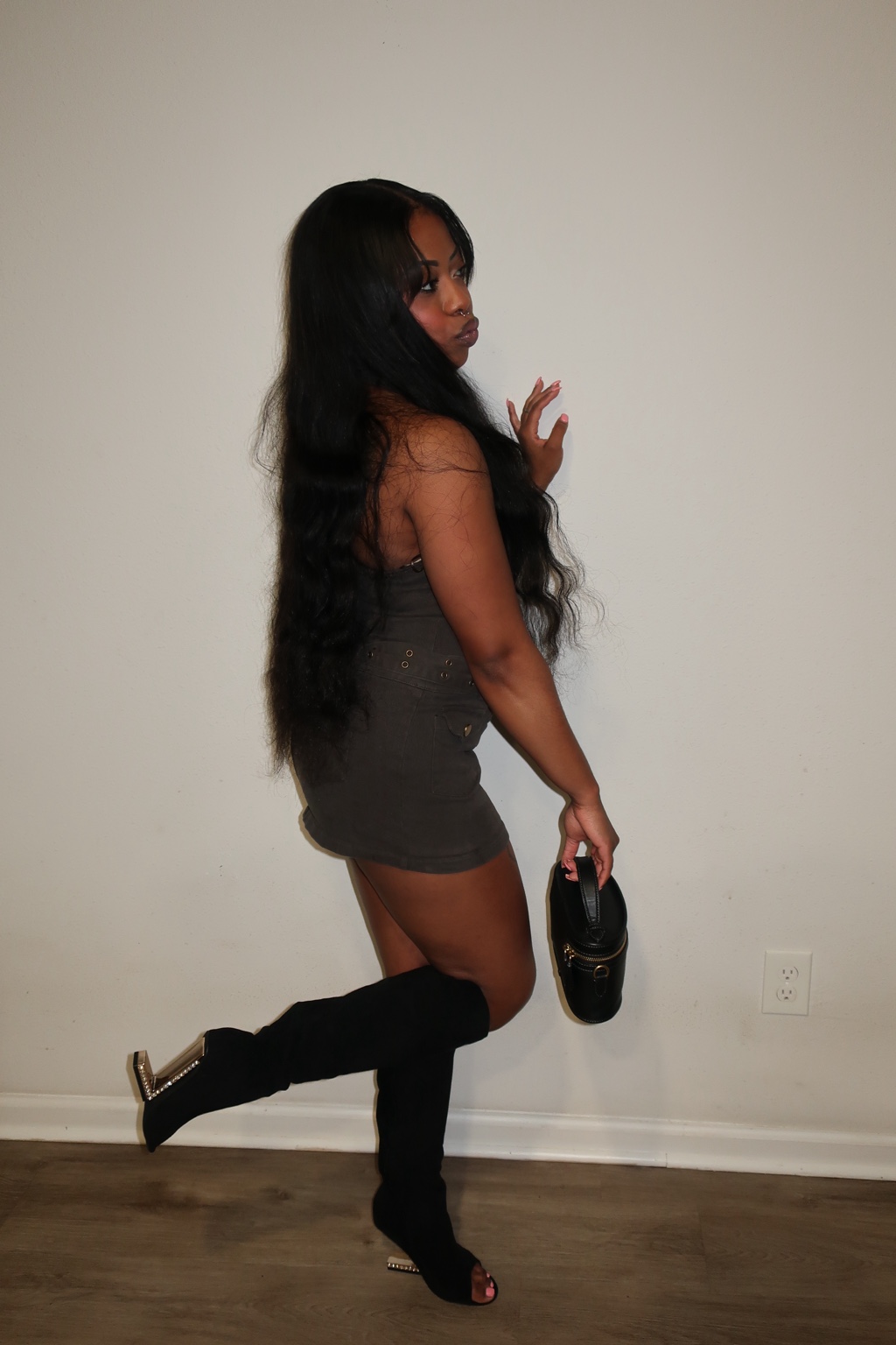 Long, dark flowing hair